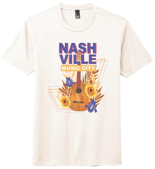 Nashville Flower Guitar T-Shirt